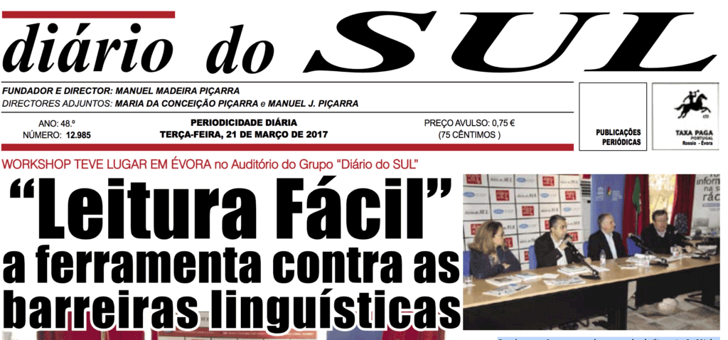 Workshop Lectura Fácil Évora Marzo 2017