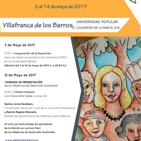 Cartel Presentación Jornadas ODS Villafranca de los Barros