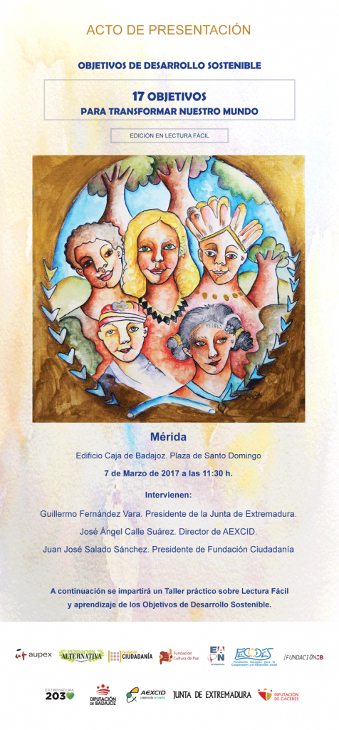 Cartel Presentación 17 objetivos para transformar el mundo