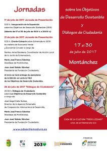 Cartel Presentación Jornadas ODS Montánchez